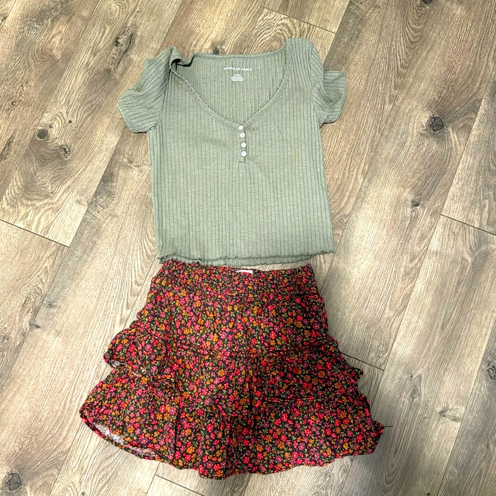 AE top and skirt outfit